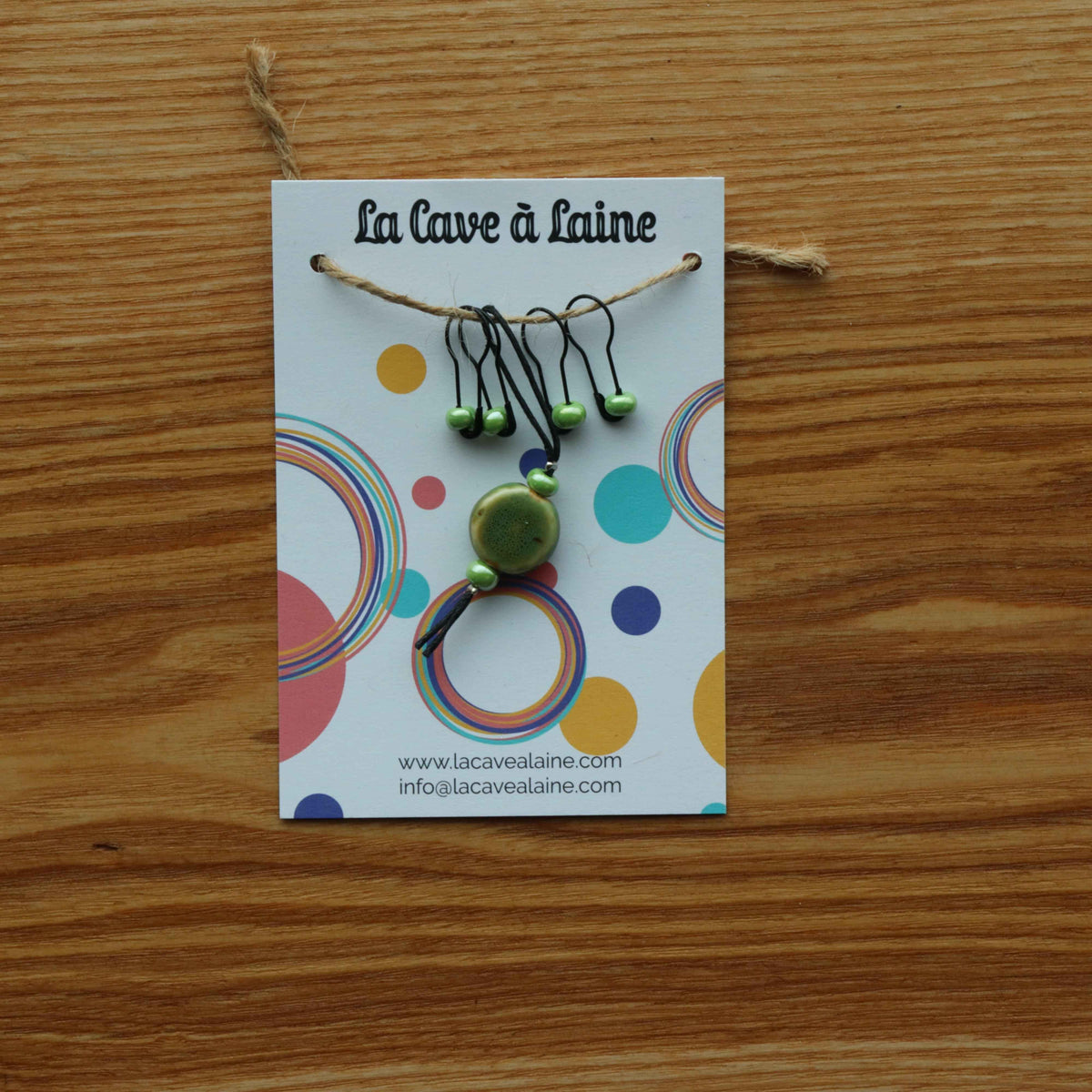 Stitch Markers - Ceramic Discs-La Cave à Laine
