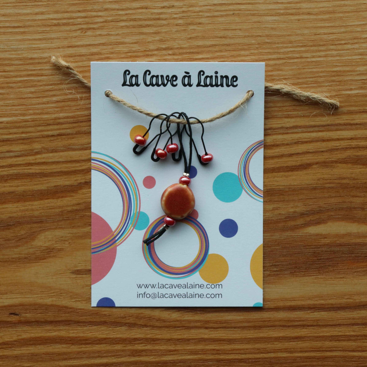 Stitch Markers - Ceramic Discs-La Cave à Laine
