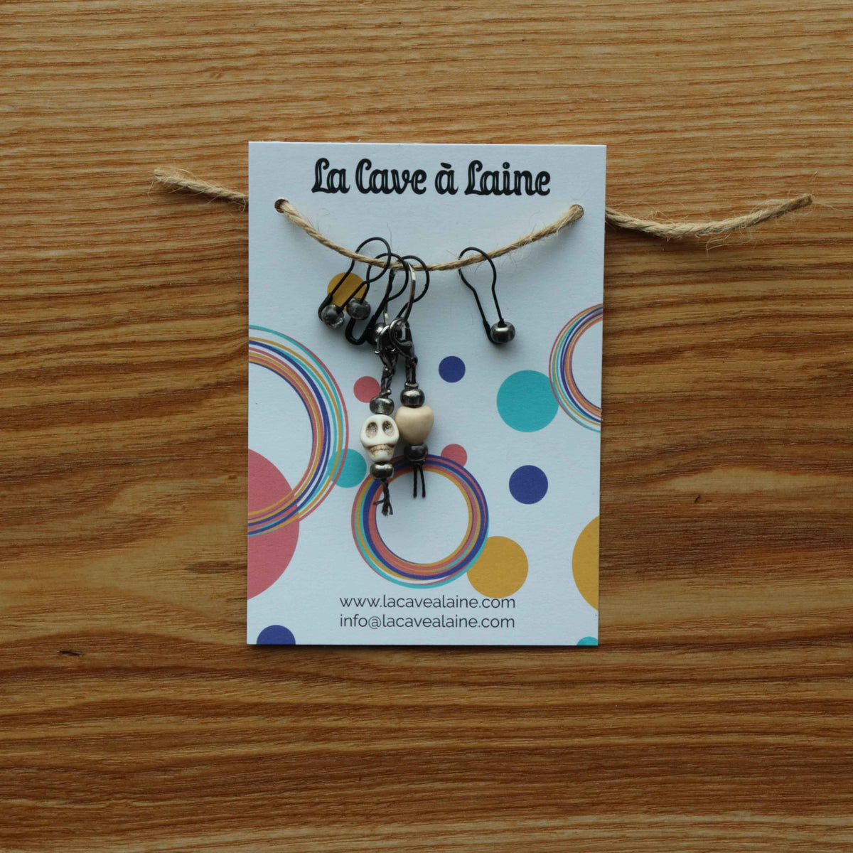Stitch Markers - Skull & Heart-La Cave à Laine