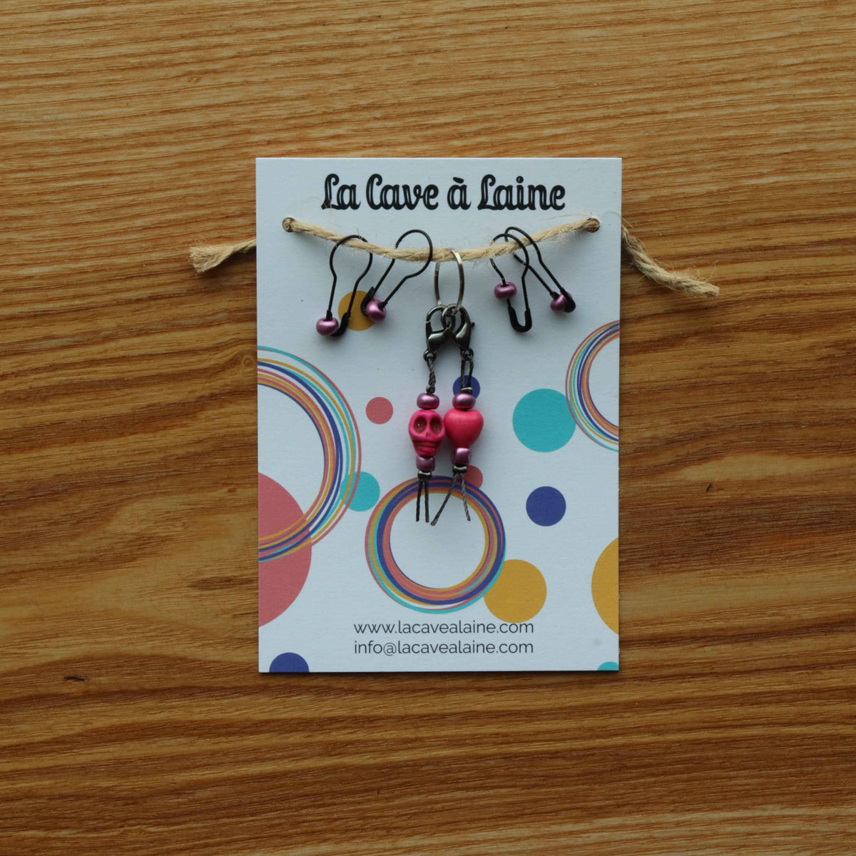 Stitch Markers - Skull & Heart-La Cave à Laine