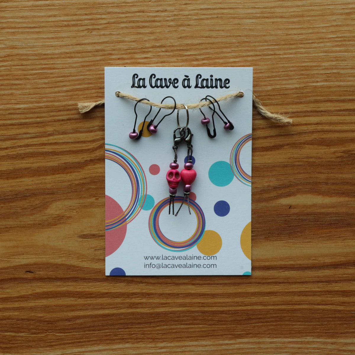 Stitch Markers - Skull & Heart-La Cave à Laine