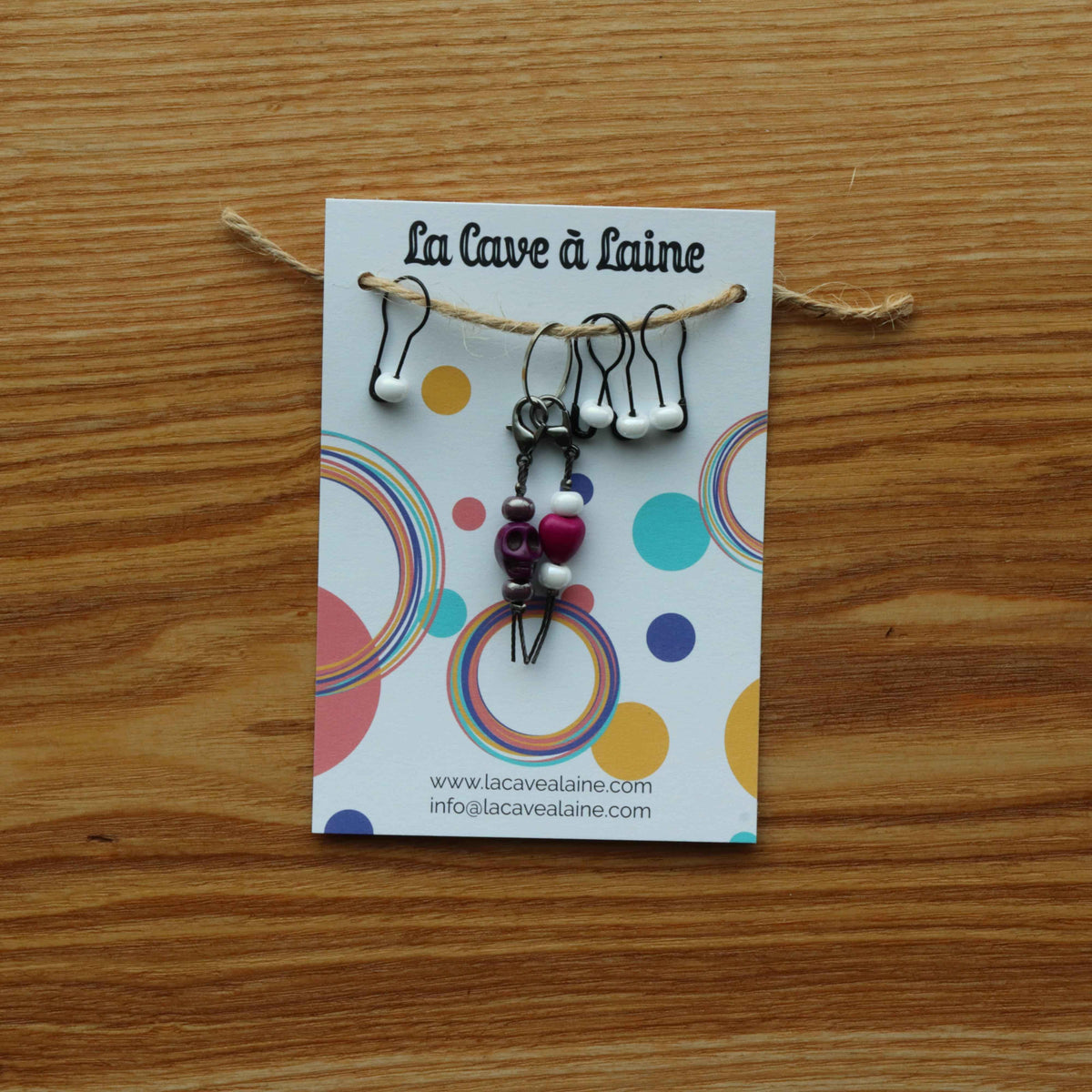 Stitch Markers - Skull & Heart-La Cave à Laine