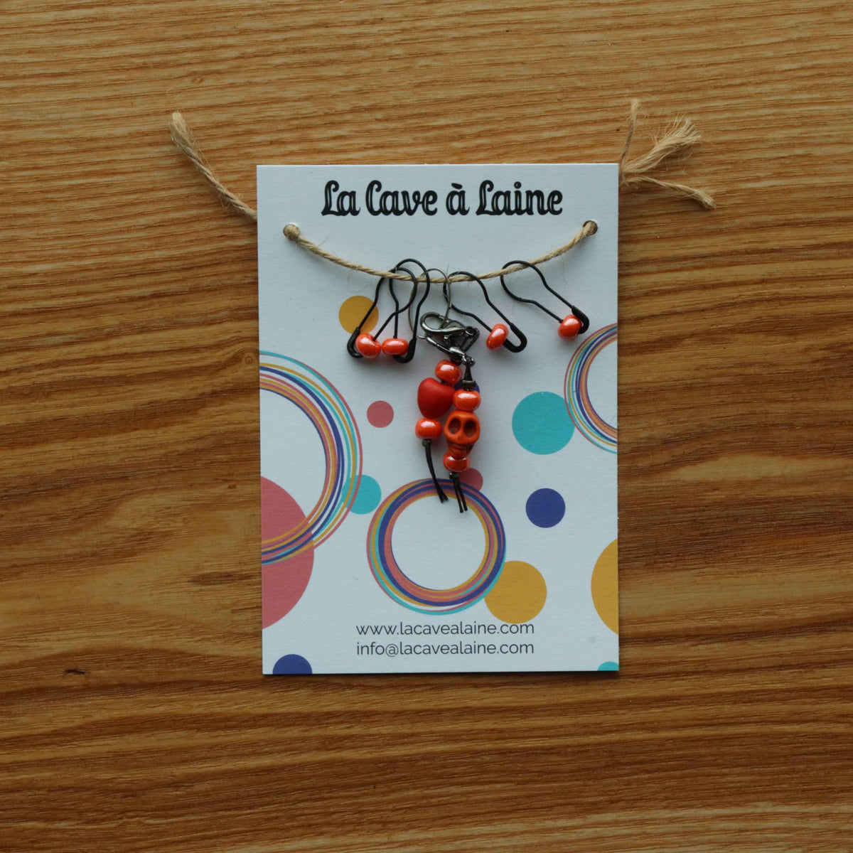 Stitch Markers - Skull & Heart-La Cave à Laine
