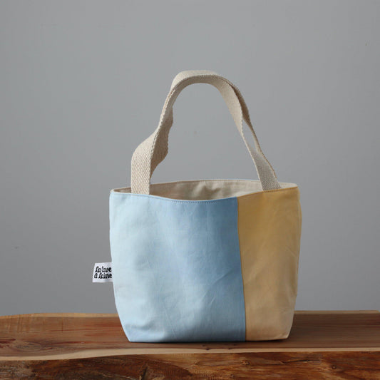 Handcrafted Canvas Bag - Gioia Jewels - Aquamarine and Citrine-La Cave à Laine