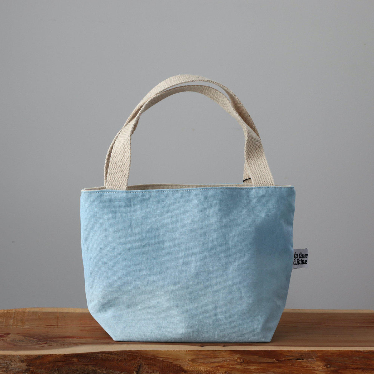 Handcrafted Canvas Bag - Gioia Jewels - Aquamarine-La Cave à Laine