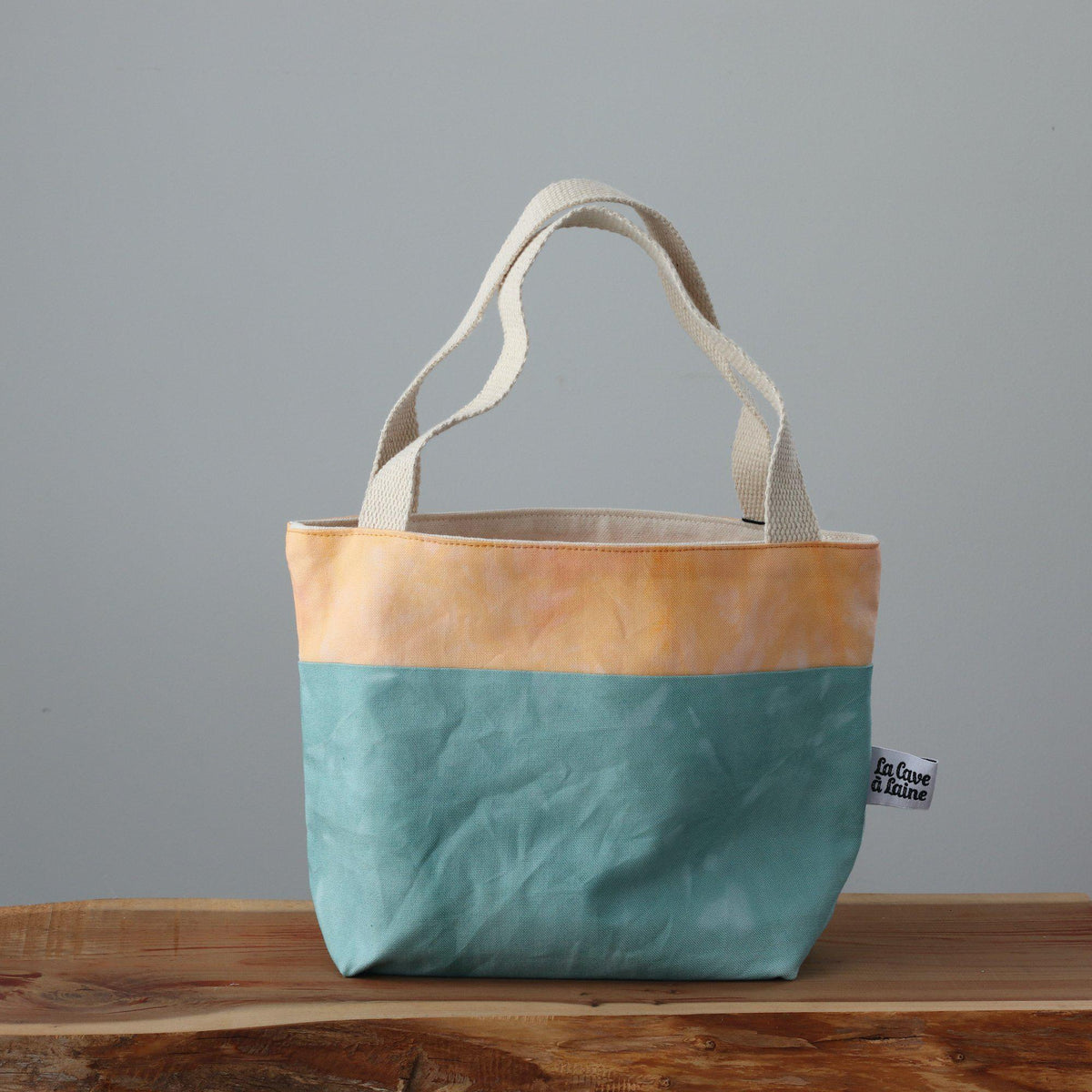 Handcrafted Canvas Bag - Gioia Jewels - Emerald and Orpiment-La Cave à Laine