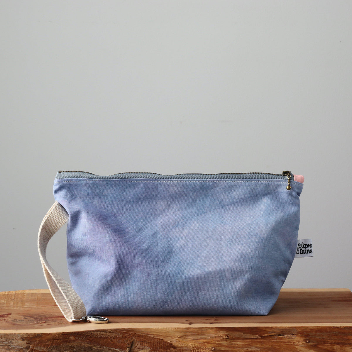 Handcrafted Canvas Bag - Wristlet Sicilia - Lavanda-La Cave à Laine