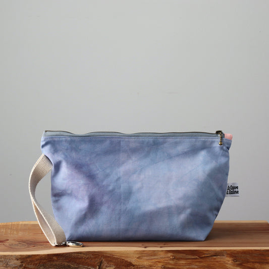 Handcrafted Canvas Bag - Wristlet Sicilia - Lavanda-La Cave à Laine