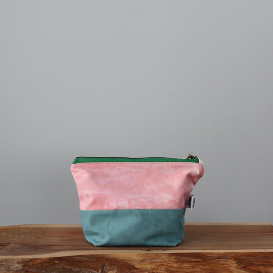 Handcrafted Canvas Pouch - Pouch Sicilia - Papaya e Fave-La Cave à Laine