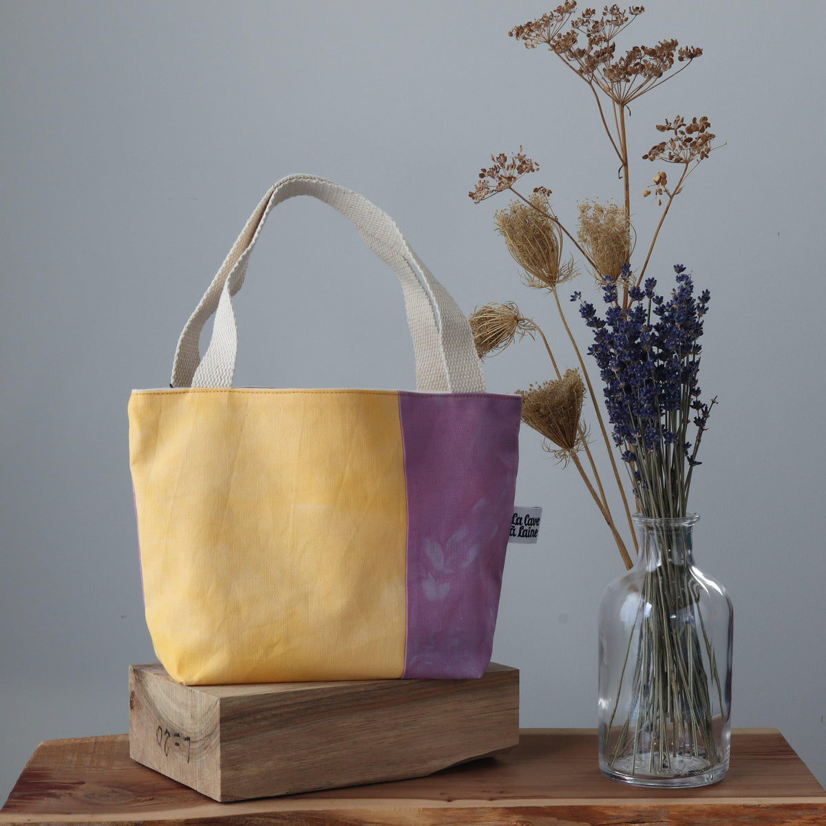 Handcrafted Canvas Bag - Gioia Sicilia - Orchidea e Ginestra-La Cave à Laine