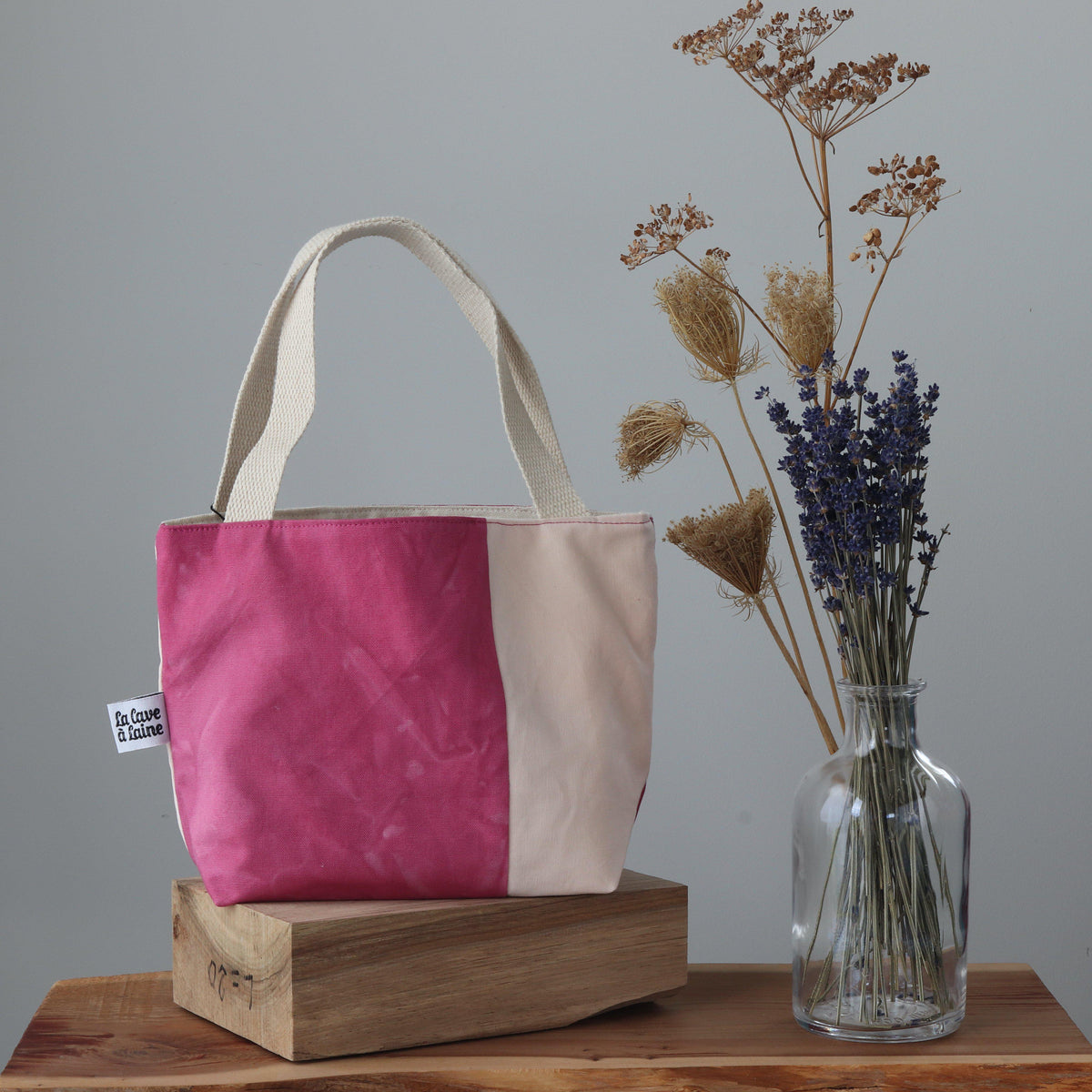 Handcrafted Canvas Bag - Gioia Jewels - Tourmaline and Morganite-La Cave à Laine