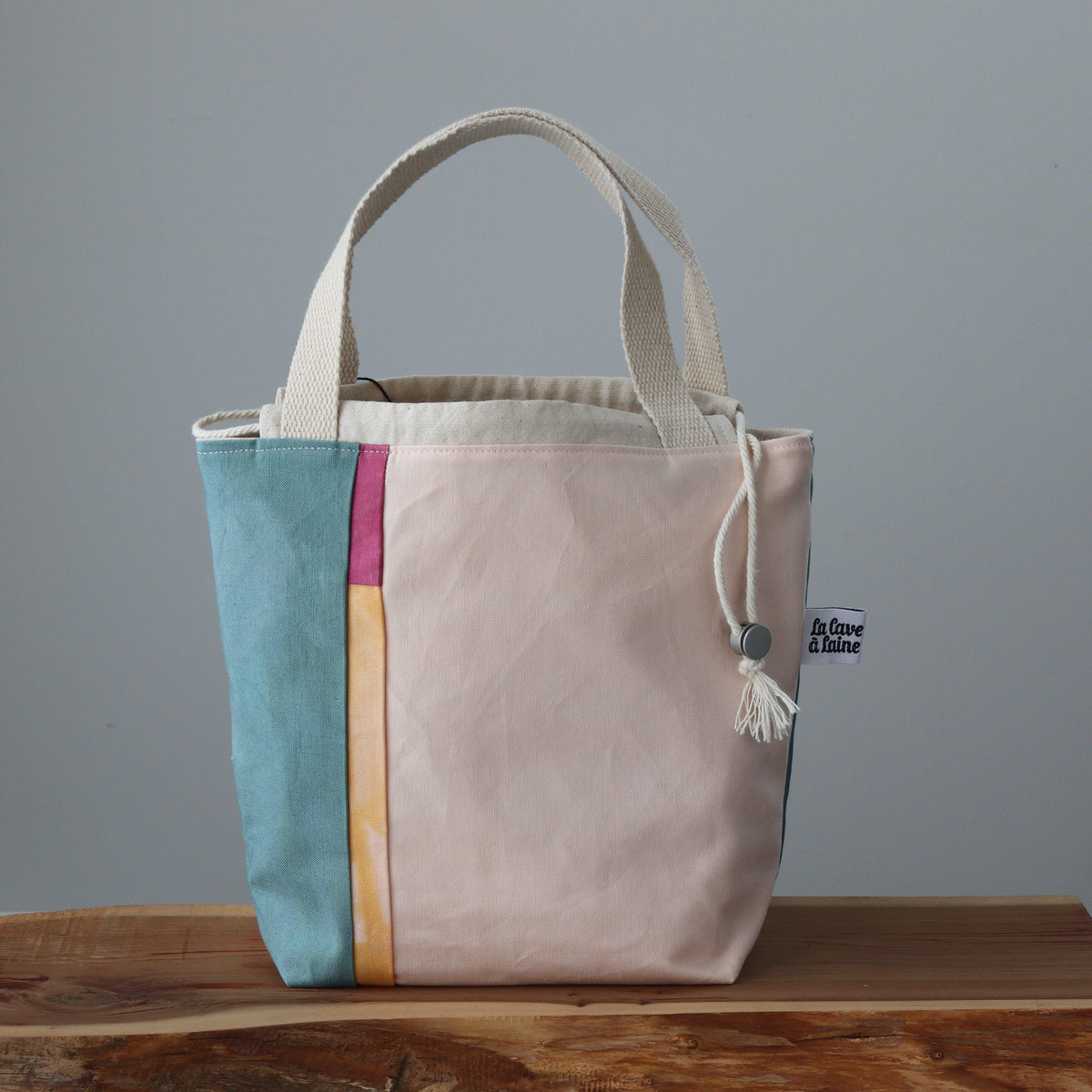 Handcrafted Canvas Bag - SuperGioia Sicilia - Melone, Melograno, Papaya e Cactus-La Cave à Laine