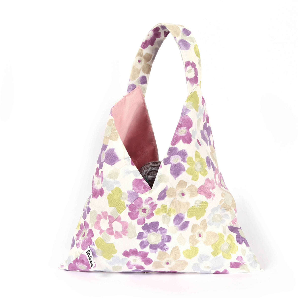 Origami Project Bag - Fleurs, Reversible | End-of-collection-La Cave à Laine