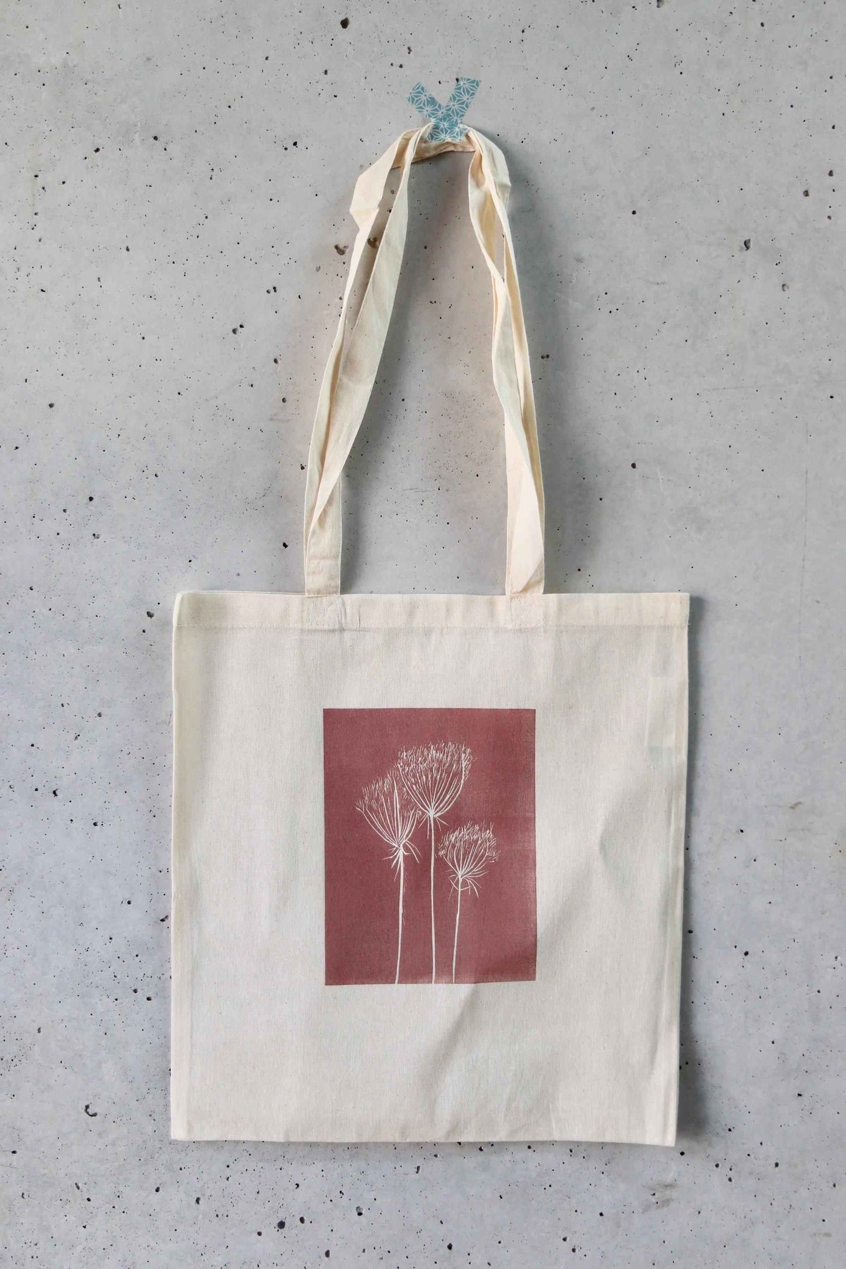 Hand Printed Tote Bag - Gortyna | End-of-collection-La Cave à Laine