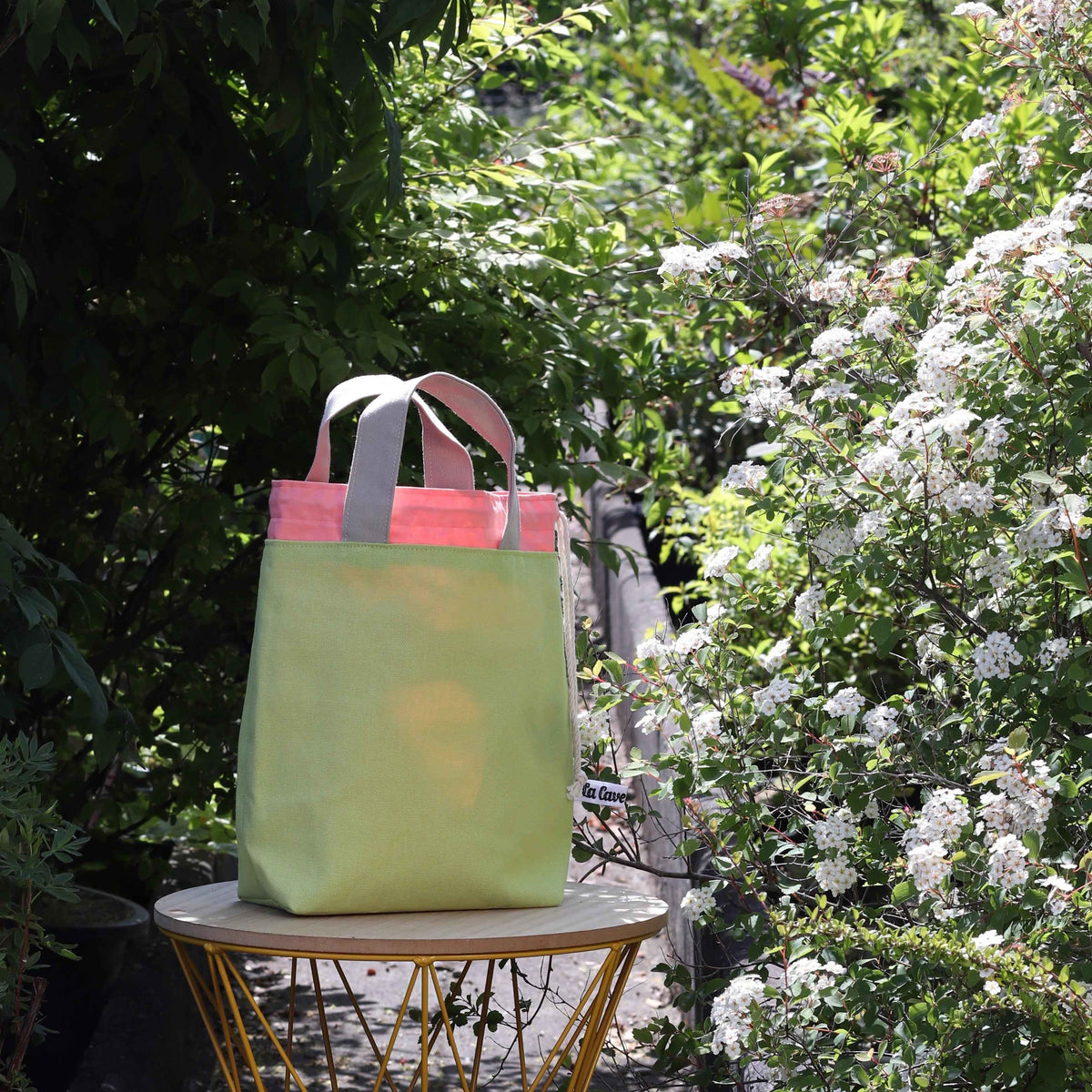 Super Gioia Project Bag - Green, Reversible-La Cave à Laine