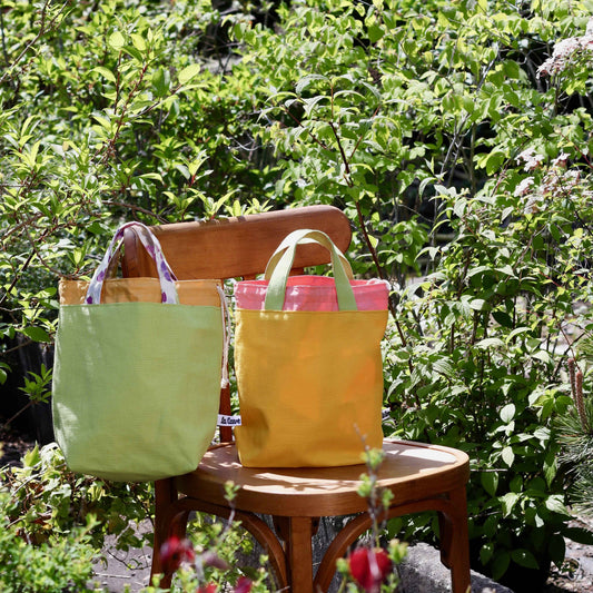 Super Gioia Project Bag - Green, Reversible-La Cave à Laine
