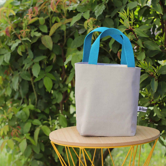Gioia Yarn Project Bag - Grey, Reversible | End-of-collection-La Cave à Laine