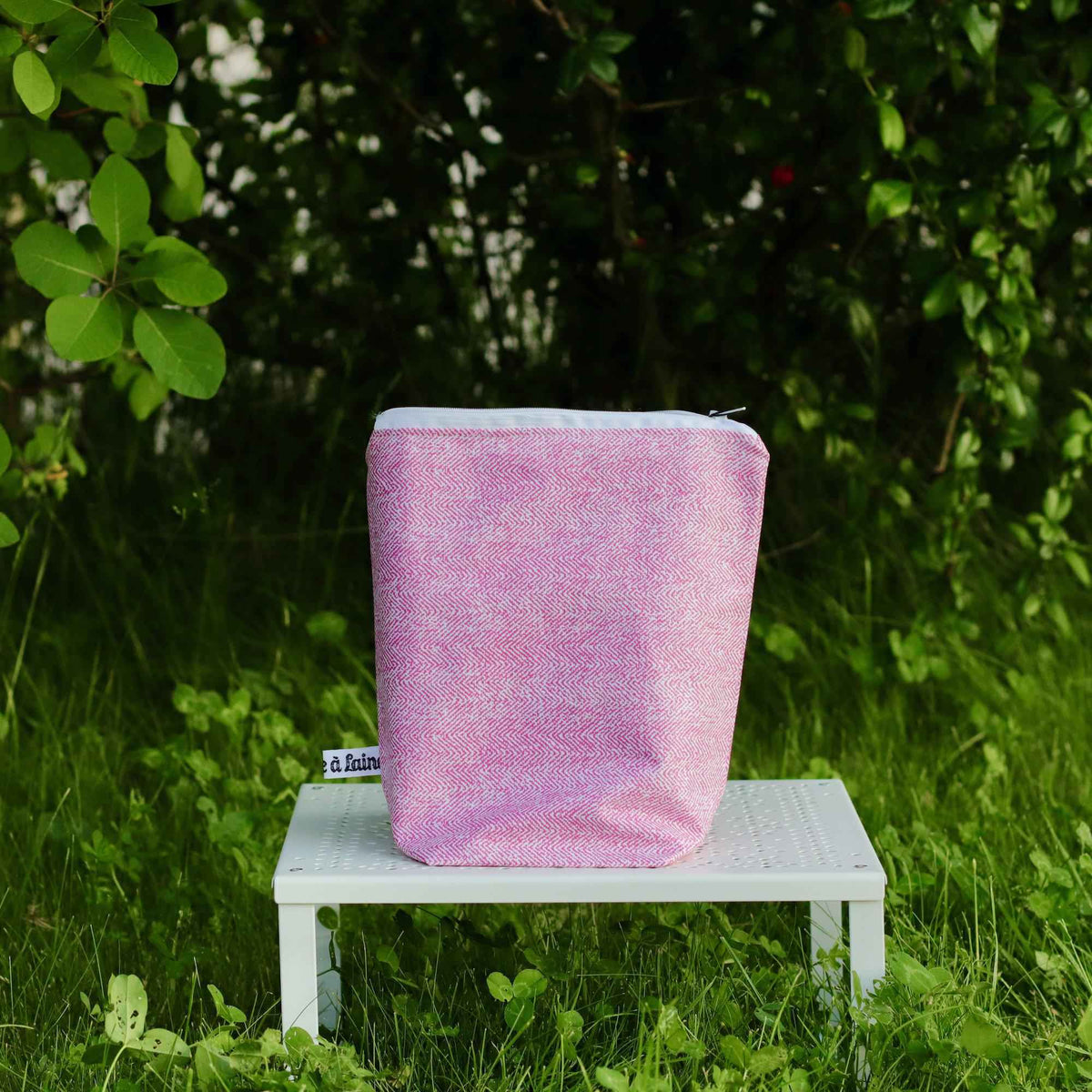 Extra-Large Zipper Pouch - Coated Cotton - END OF COLLECTION-La Cave à Laine