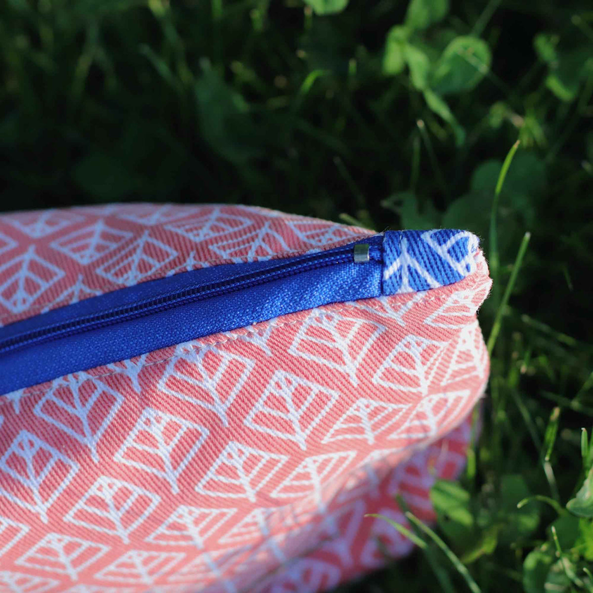 Zip Notion Pouch Large - Orange Losange - END OF COLLECTION-La Cave à Laine