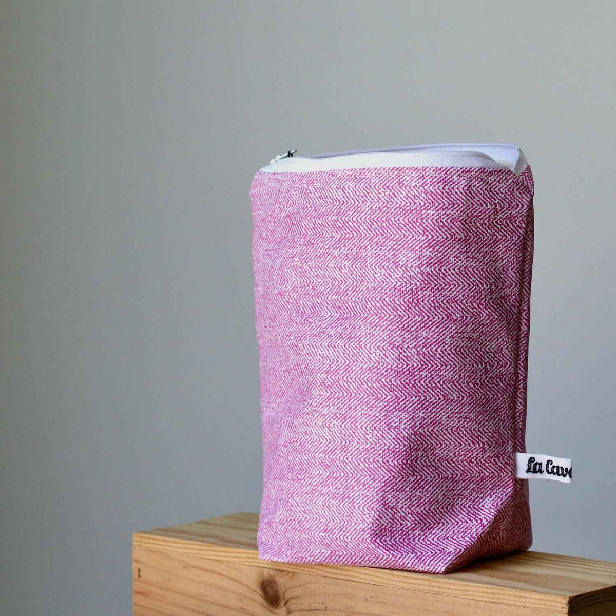 Extra-Large Zipper Pouch - Coated Cotton - END OF COLLECTION-La Cave à Laine