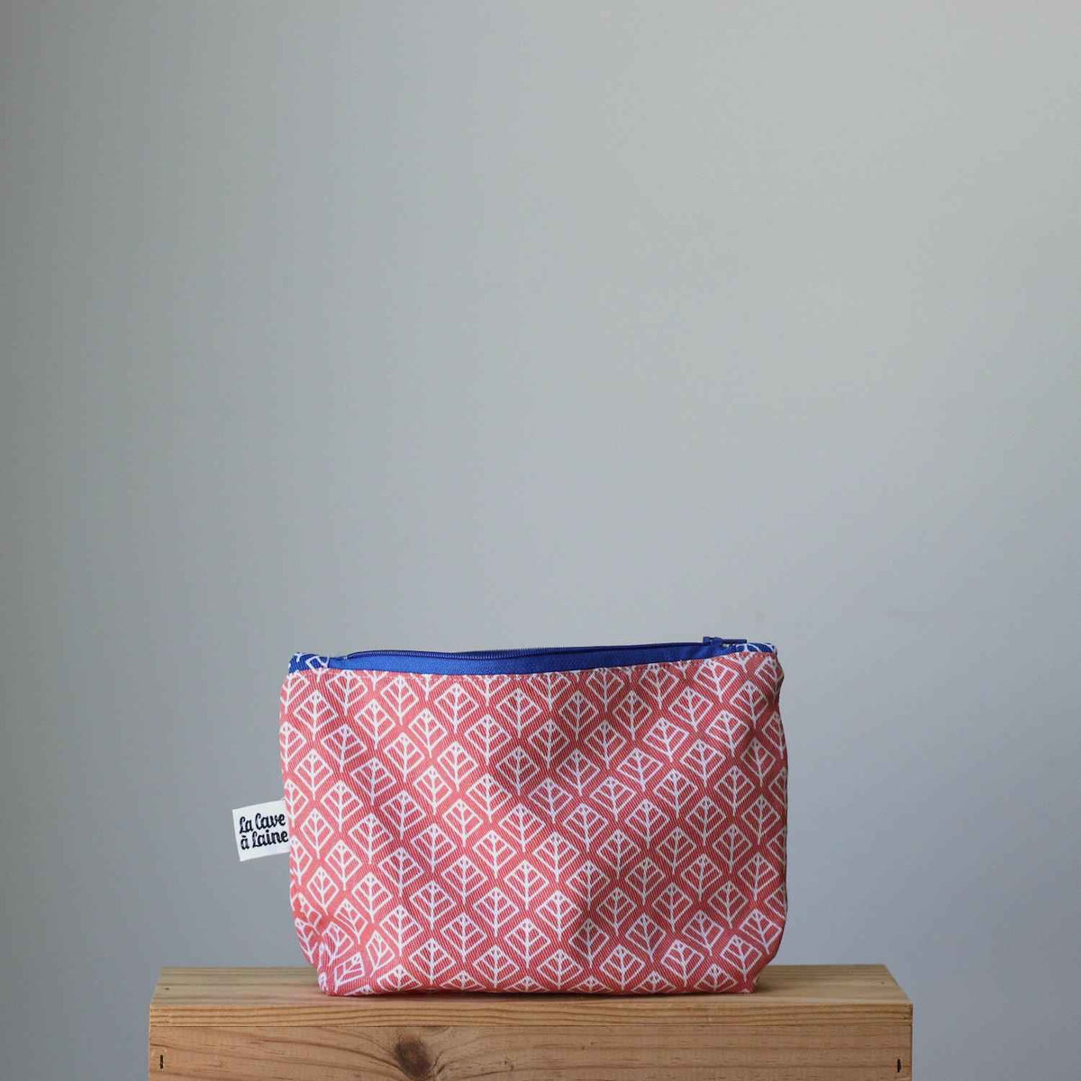 Zip Notion Pouch Large - Orange Losange - END OF COLLECTION-La Cave à Laine