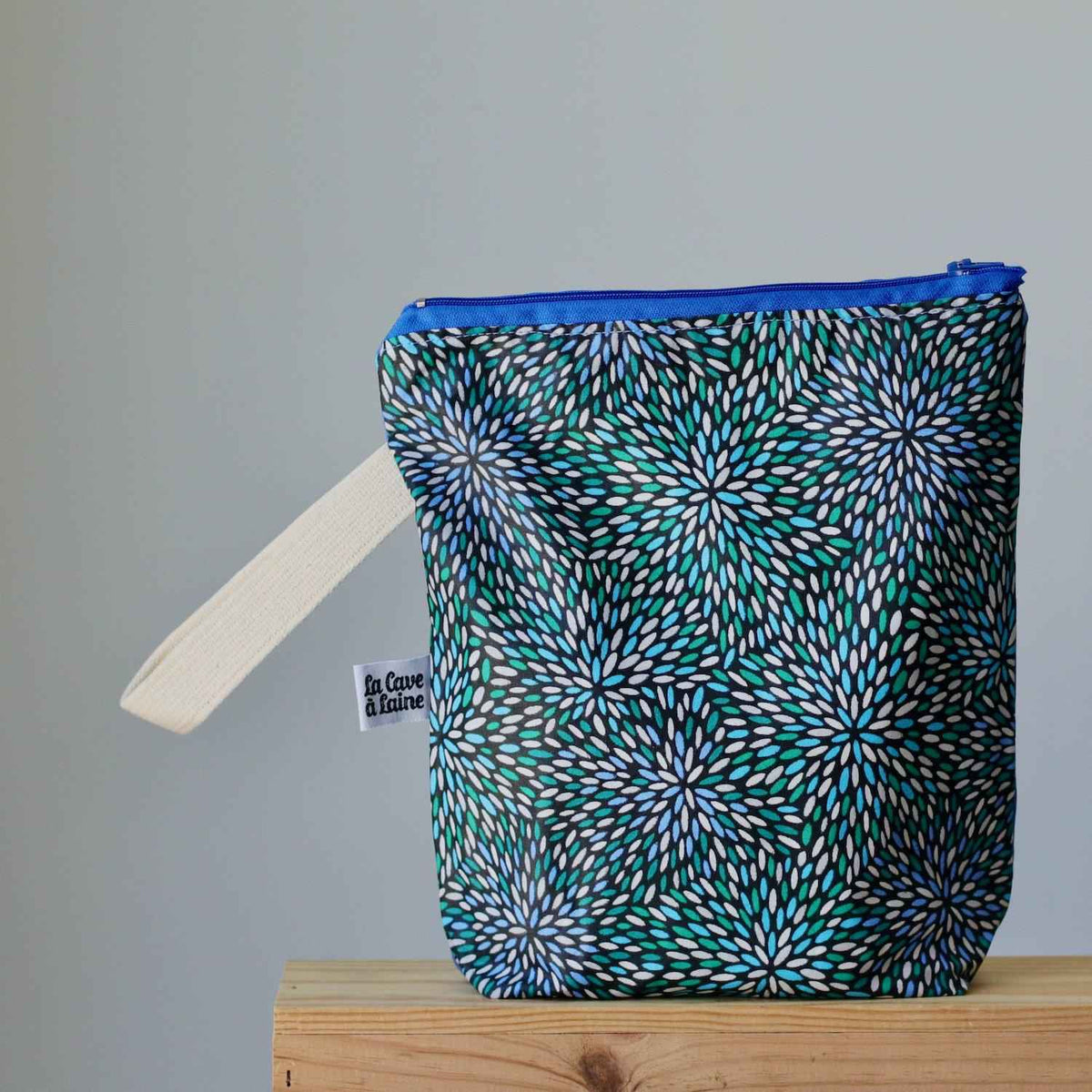 Extra-Large Zipper Pouch - Coated Cotton - END OF COLLECTION-La Cave à Laine