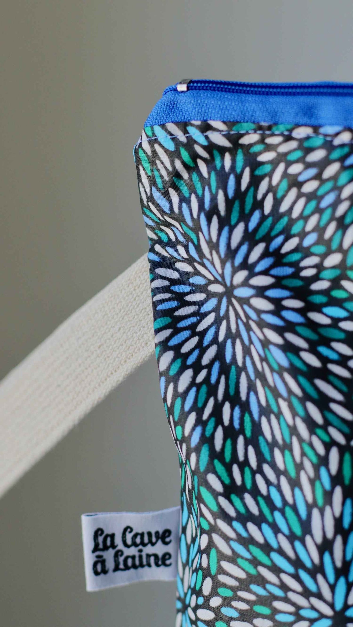 Extra-Large Zipper Pouch - Coated Cotton - END OF COLLECTION-La Cave à Laine