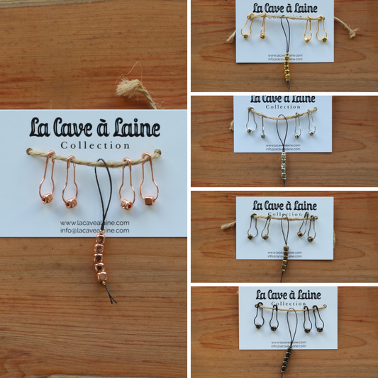 Stitch Markers - Metallic Cubes-La Cave à Laine
