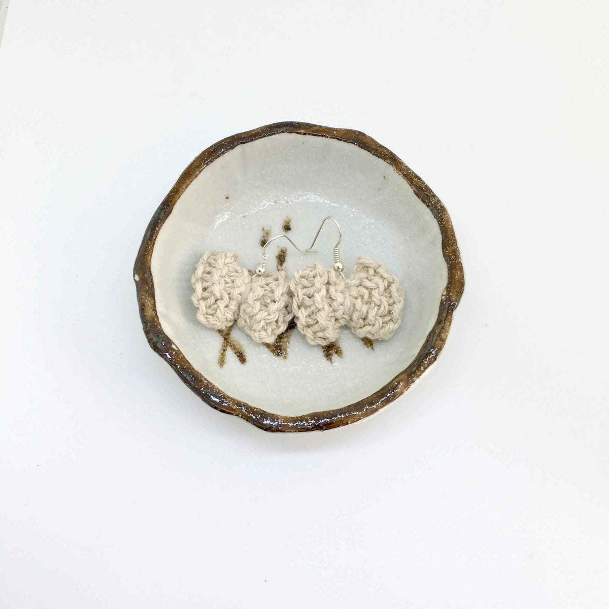 Handmade Cotton Earrings-La Cave à Laine
