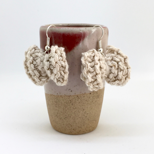 Handmade Cotton Earrings-La Cave à Laine