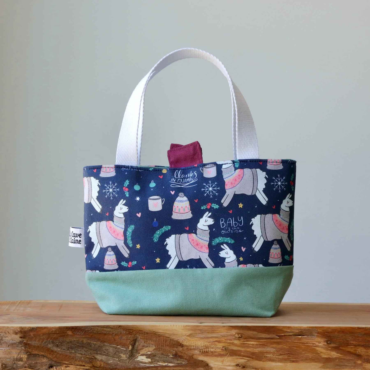 Llama Project Bag - Small, with closing-La Cave à Laine